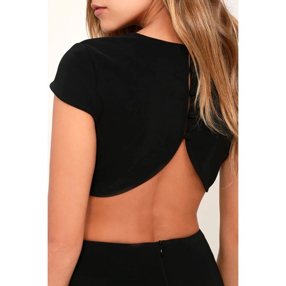 Lulus Black Conversation Piece Backless Maxi Dress - Picture 4 of 9